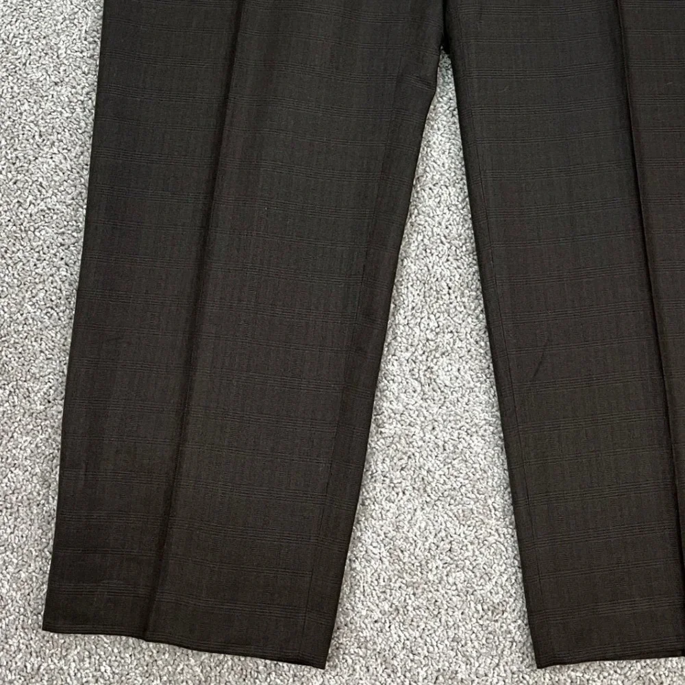 Croft Barrow Dress Pants Mens 36x30 Brown Straight Leg Flat Front‎ Classic NEW